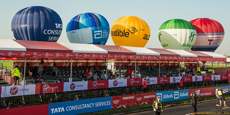 Client balloons at London Mararthon